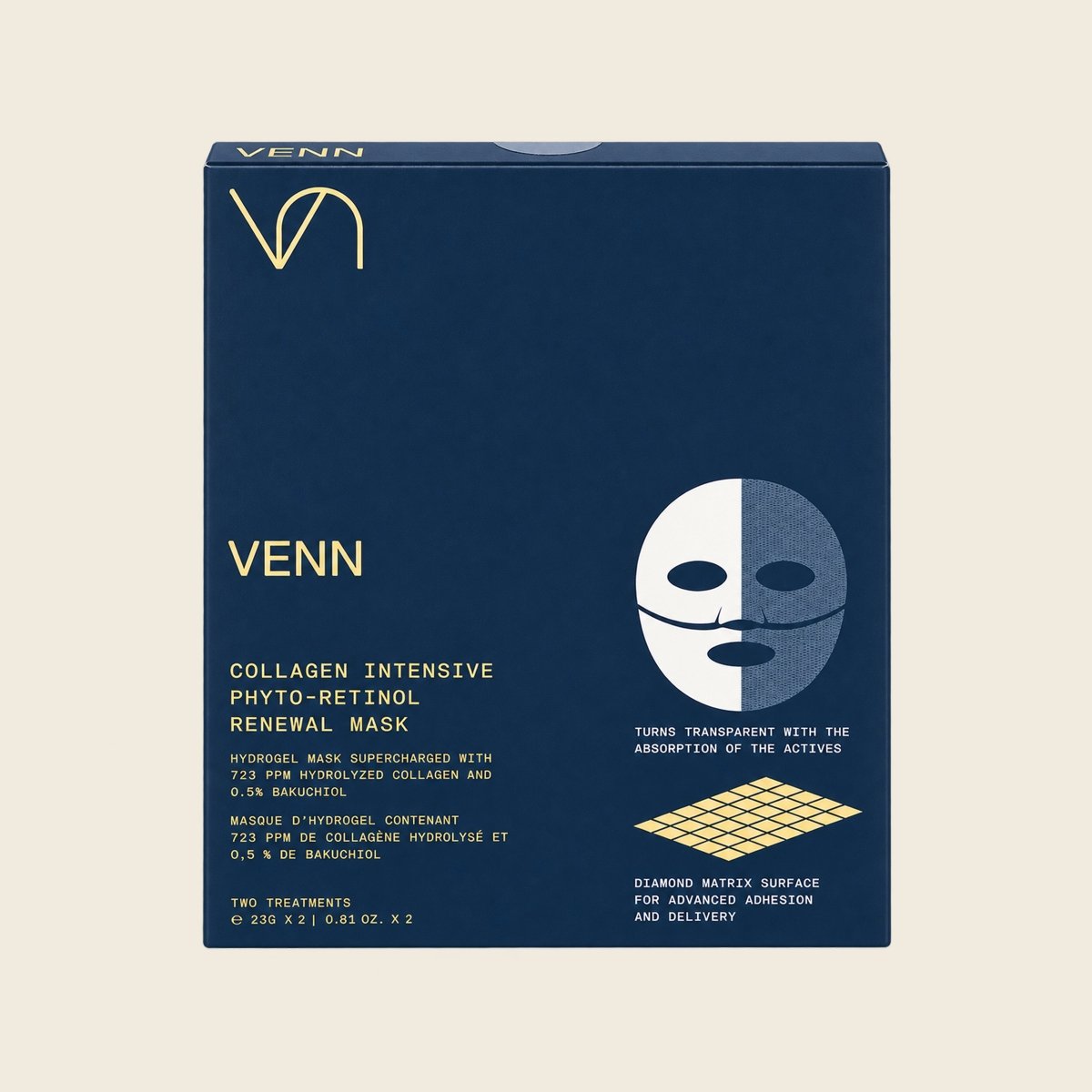 2-Pack Collagen Intensive Phyto-Retinol Sheet Mask - VENN Skincare - Beauties Lab