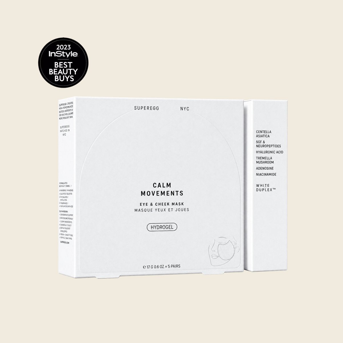 Calm Movements Eye & Cheek Mask - Superegg - Beauties Lab