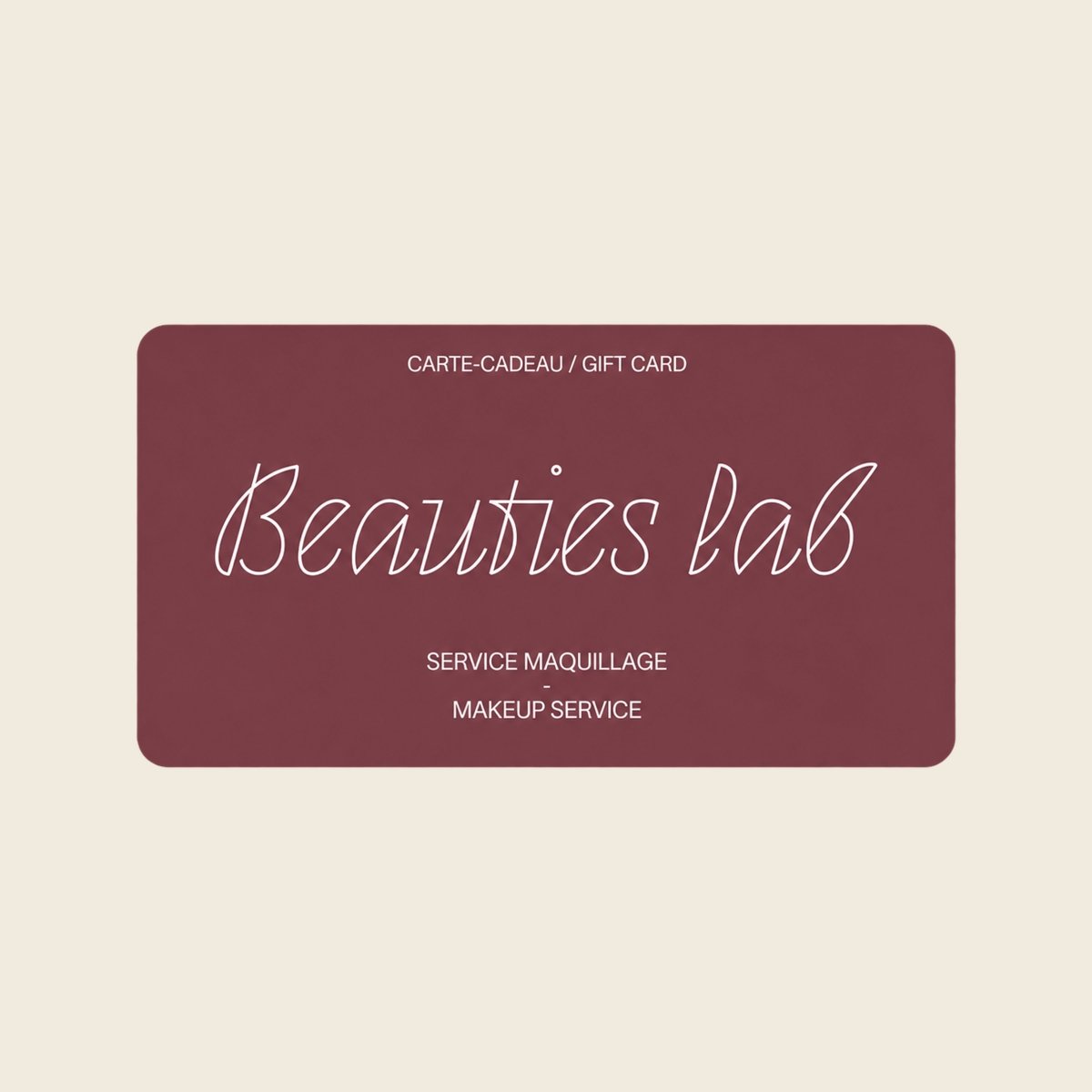 Digital Gift Card: Makeup Service - Beauties Lab - Beauties Lab