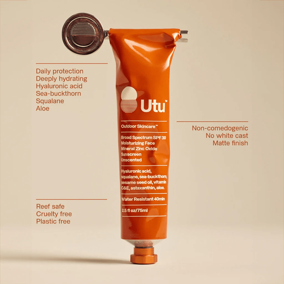SPF30 Daily Moisturizing Face Sunscreen - UTU Suncare - Beauties Lab