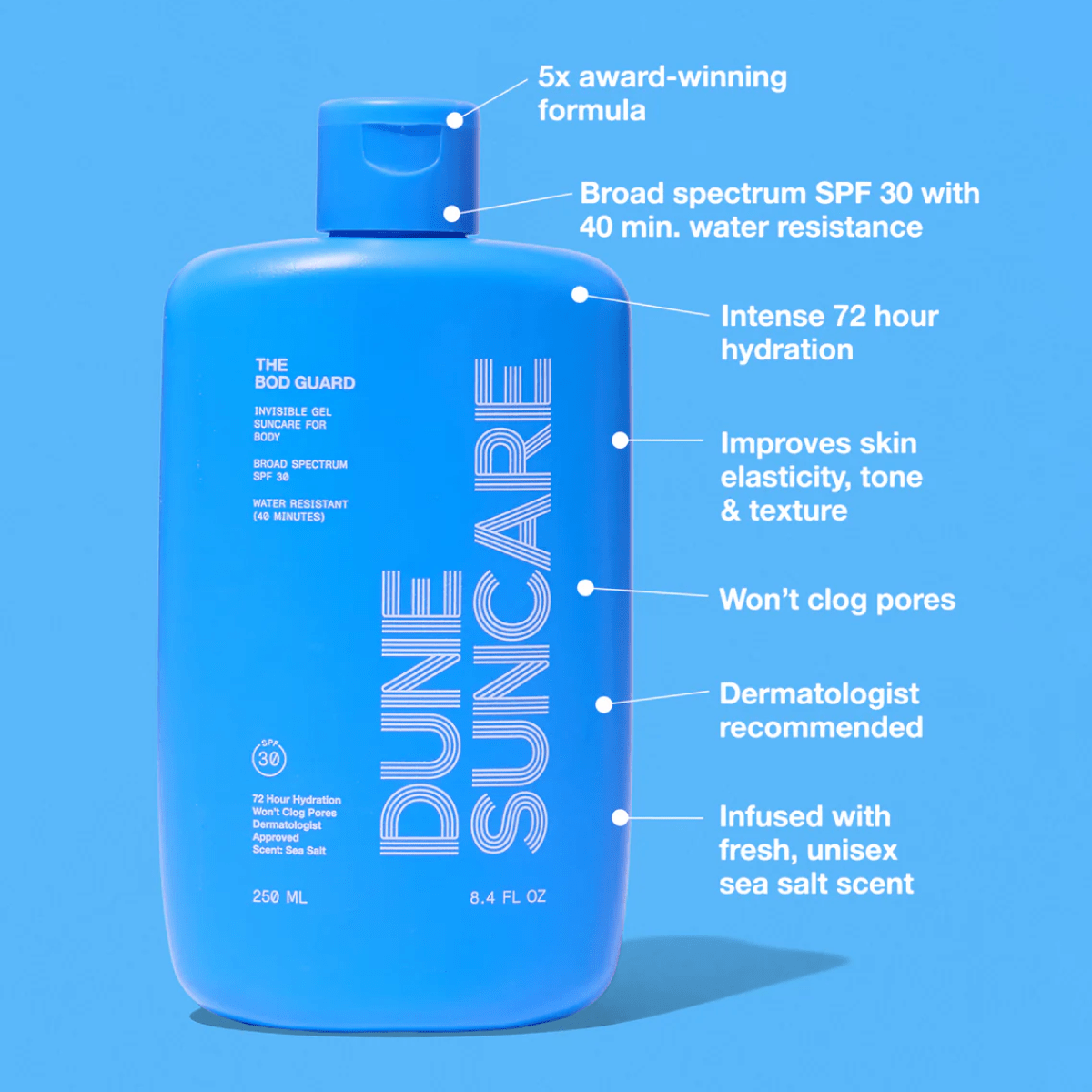 The Bod Guard Invisible Body Gel - Dune Suncare - Beauties Lab